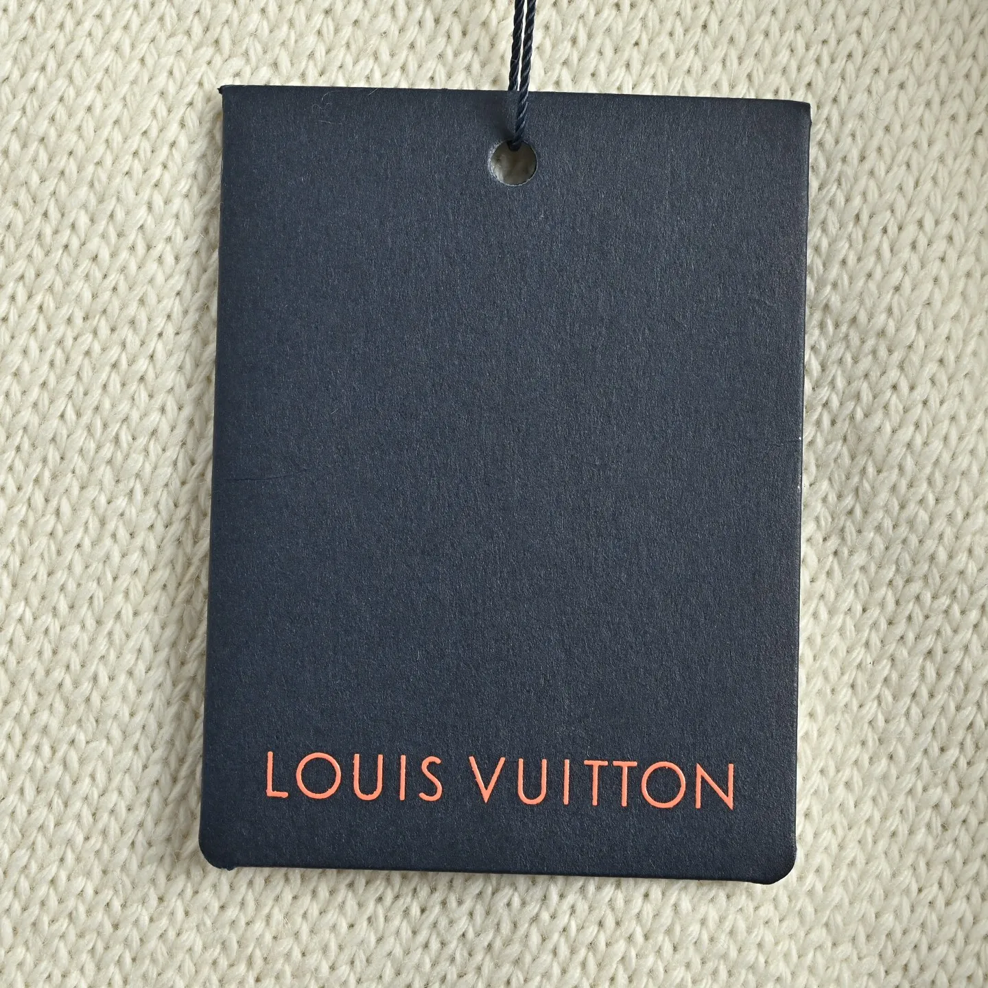 Louis Vuitton/Louis Vuitton embroidered logo knitted hooded sweater